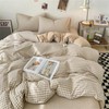 Covebett Beige Gingham Duvet Cover Single Beige Brown Gingham Plaid