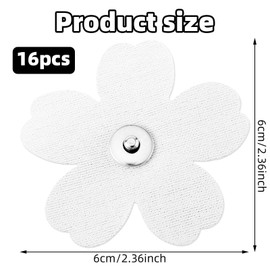 Gosknor 16pcs Duvet Snaps Metal, Simple Iron on Duvet Cover Holder Clips Plum Blossom Shaped Quilt Corner Fasteners to Hold Inside Comforter in Place Prevent Shifting