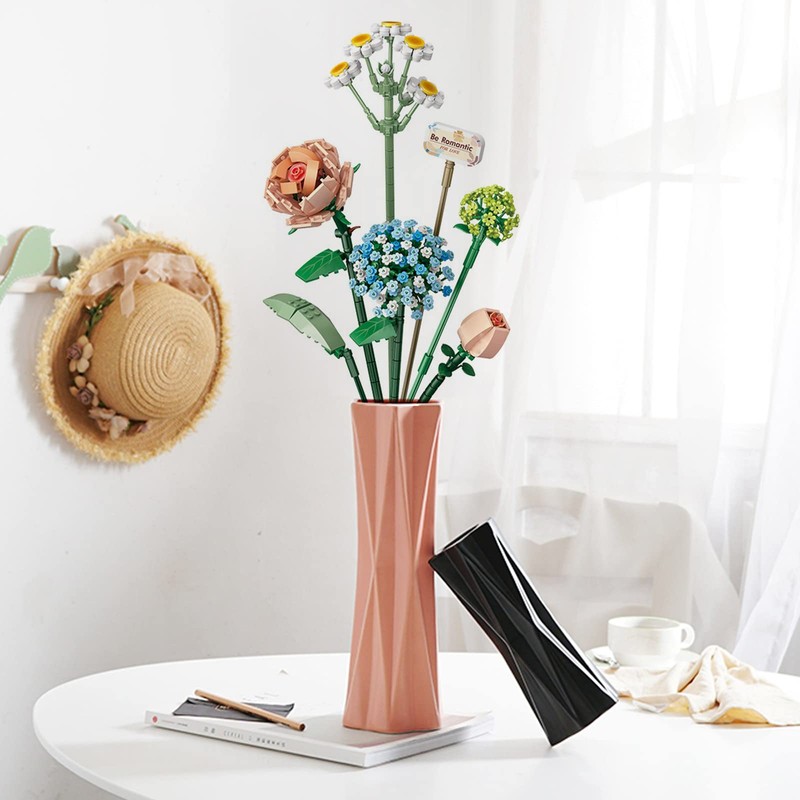 MEIEST Mini Building Blocks Flower Bouquet Set,Creative DIY Unique Decoration