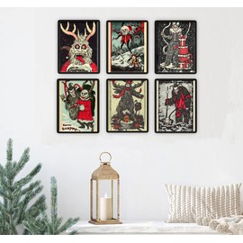 Generic Dark Seuss Krampus Victorian Wall Art Set of 6 Prints Unframed (8.5x11)