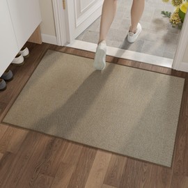 StangH Entryway Rug 2x3 Washable Non-Slip Jute Woven Rug Natural Indoor Doormat Low-Pile High Traffic Pet Friendly Mat for Bathroom Kitchen Living Dining Room Office Patio