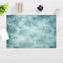 Desk Mat Wipe Clean for Children and Adults - Turquoise Blue Art - 60 x 40 cm - Made in Germany - Made in Germany
