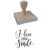 Infusion I Love Your Smile Rubber Stamp, 4 X 4''