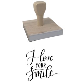 Infusion I Love Your Smile Rubber Stamp, 4 X 4'' Wood Stamp