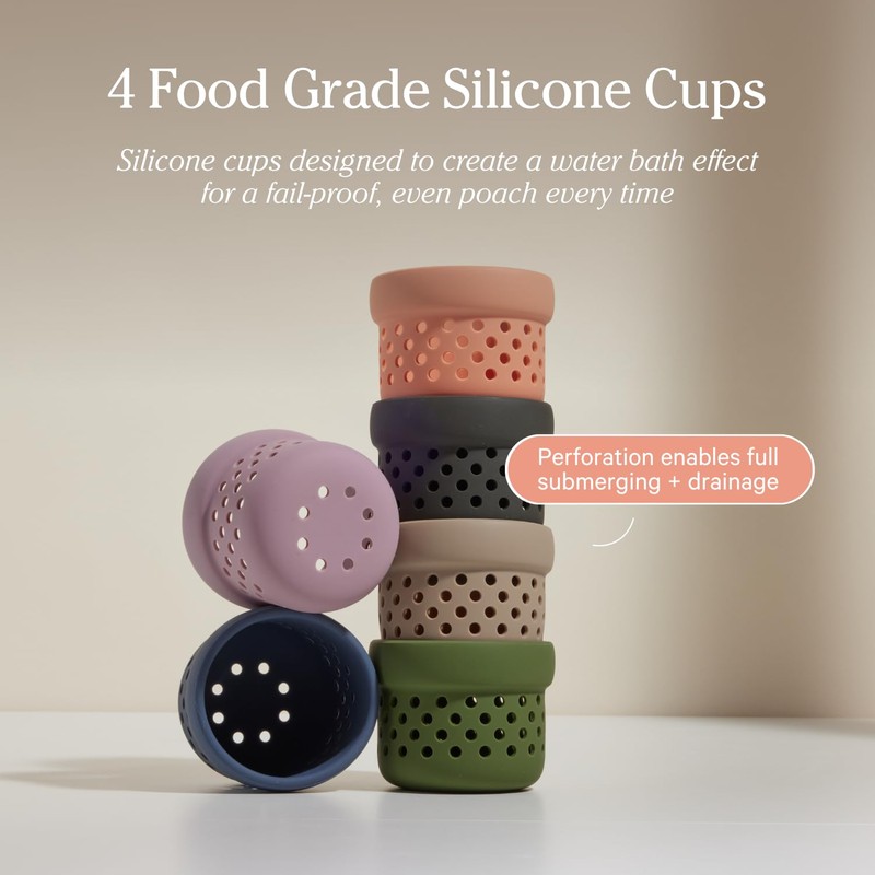 Our Place Silicone Egg Poacher Add-On - Easy-Use Poaching Set