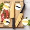 Marco Almond® Gold Knife Set With Block KYA23, 14 Pieces