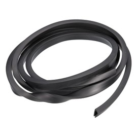 sourcing map U Channel Edge Strips 4.9 ft Length Rubber Protection Seal Strip Edge Protector Flat Fits 3.5-4 mm Edge (9/32" W x 7/16" H) Black