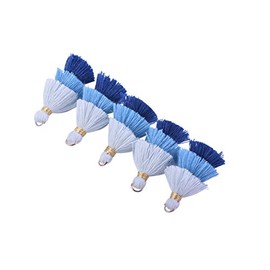 KONMAY 10 borlas pequeñas de tres capas de 3,5 cm con anillo de salto dorado para joyería, ropa