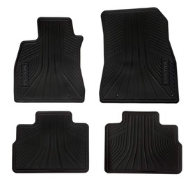 Car Floor Mats for Nissan Sentra OEM Genuine All Weather Rubber Heavy Duty (2020,2021,2022,2023,2024,2025) Grey Letters Complete Set