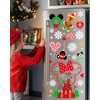 JMHACHY Christmas Window Clings - 9 Sheets 166 Pcs Cute