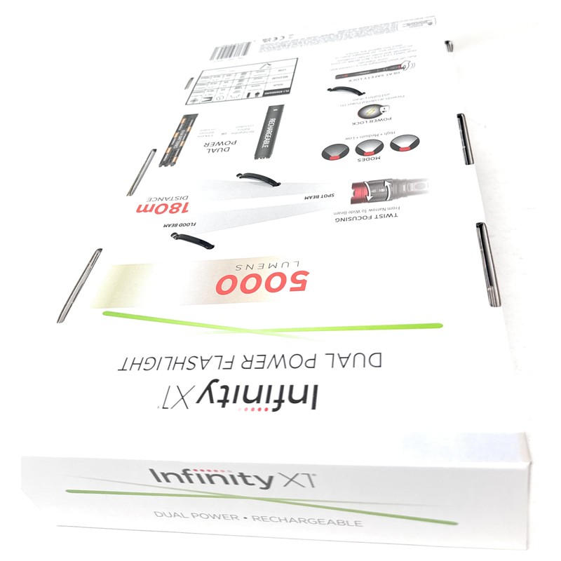 Infinity X1 Dual Power Rechargeable Flashlight 5000 Lumens