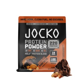 Jocko Fuel Mölk Whey Protein Powder 22g Low Sugar Monk Fruit Blend - Muscle Recovery & Growth, Packaging May Vary (25 Servings, Chocolate Peanut Butter)