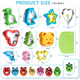 54 PC Cortador de sándwich, cortador de sándwich y sellador, galletas de bricolaje