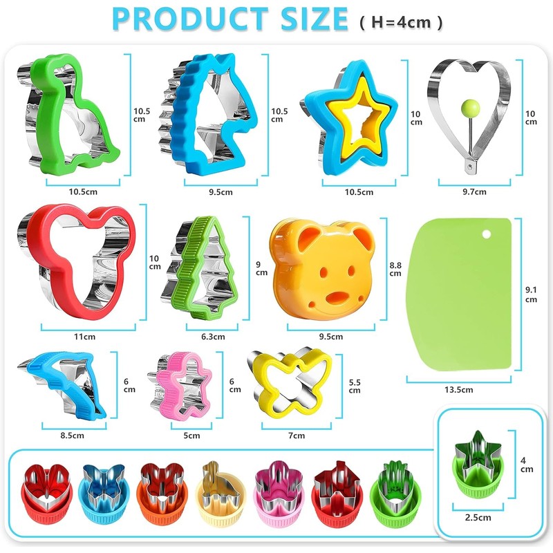 54 PC Cortador de sándwich, cortador de sándwich y sellador,