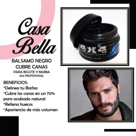 Balsamo Negro Cubre Canas Bigote Barba 4x4 100gr Suave