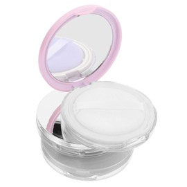 BIUDECO 3pcs Refillable Travel Powder Box Container for Body Makeup Elastic Mesh Puff Holder Case Portable Abs Material