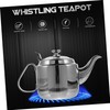 OHPHCALL 1pc Stainless Steel Strainer Kettle Tea Pot with Automatic