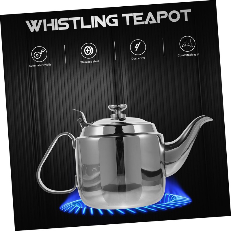 OHPHCALL 1pc Stainless Steel Strainer Kettle Tea Pot with Automatic
