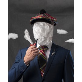 UMAM Scottish Traditional Tam o' Shatner Acrylic Wool Tammy Hat Flat Bonnet Kilt Many Tartans, Black Stewart 002tcp, One Size