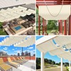 SunnyRoyal Beige 3'x12' Waterproof Pergola Shade Cover Retractable Sun Shade