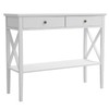 ChooChoo Console Table with Drawers, Narrow Wood Accent Sofa Table