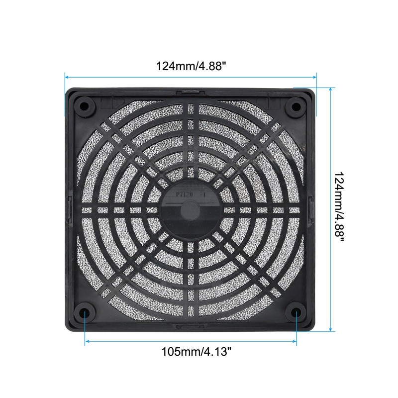 PATIKIL 120mm Fan Grill with Screws, 5 Pack ABS Resin