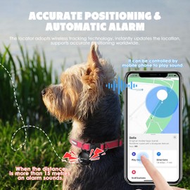 Aoikoy Dog Tracker - Global GPS Location with No Monthly Fees - Adjustable Size for Small, Medium & Large Dogs - IP67 Waterproof Dog Tracker for Outdoor Adventures (IOS ONLY)