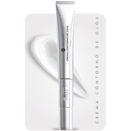 PUREZA NATUR Crema contorno de ojos con tecnología VibraLift para ojeras obscuras y bolsas | Con cafeína, Ácido hialurónico y esferas hidratantes 20g