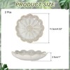 sourcing map 2Pcs Ceramics Jewelry Plate, Sunflower Shape Key Holder