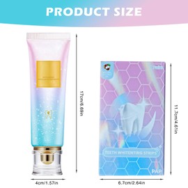 Xdealcozyxc 2PCS Niacinamide Whitening Toothpaste with 7 Pair Teeth Whitening Strips, Toothpaste Oral Cleaning Teeth