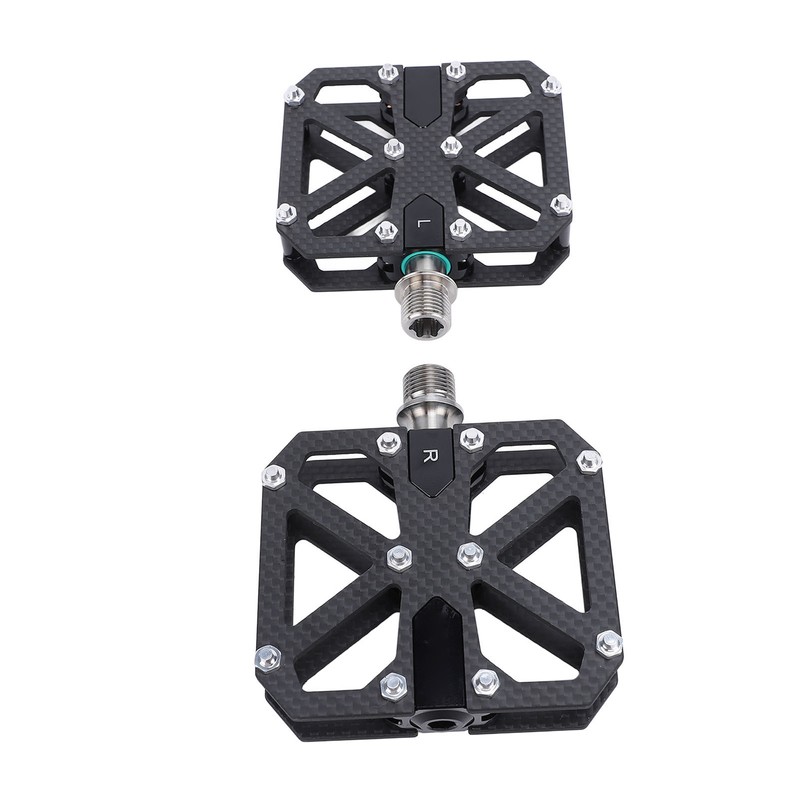 Mountain Cycling Pedals Carbon Fiber 3 Bearing Anti Slip Hollow
