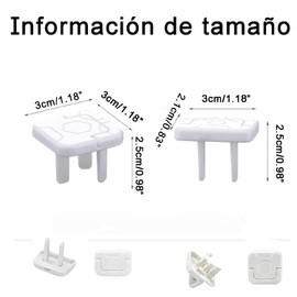Wzenclave 60 Piezas Protectores Para Contacto Eléctrico, Unidades Protector de Enchufe,Seguridad Para Bebés,Tapa de Salida a Prueba de Niños, Material Abs, Duradero,Contiene dos y Tres Agujeros