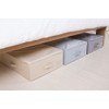 39.4" Folding Under Bed Storage Organizer Baskets for Closet, Bedding,Beige