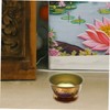 Ciieeo 7pcs Holy Water Offering Cup Copper Lotus Pattern Buddhist
