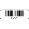 1000 Numbered Labels, Pre Printed Serial Barcodes 1-1/2" x 1/2"