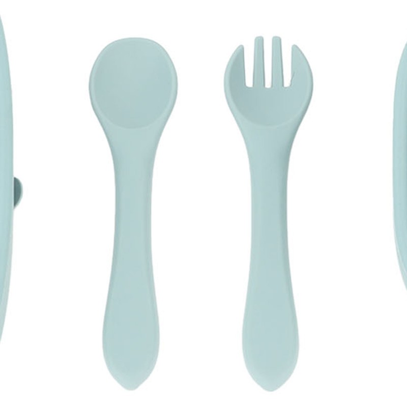 4pcs Children Plate Utensils Set Silicone Suction Bowls Set Toddler