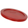 Pyrex (6 7200 Glass Bowls & (6) 7200-PC Poppy Red