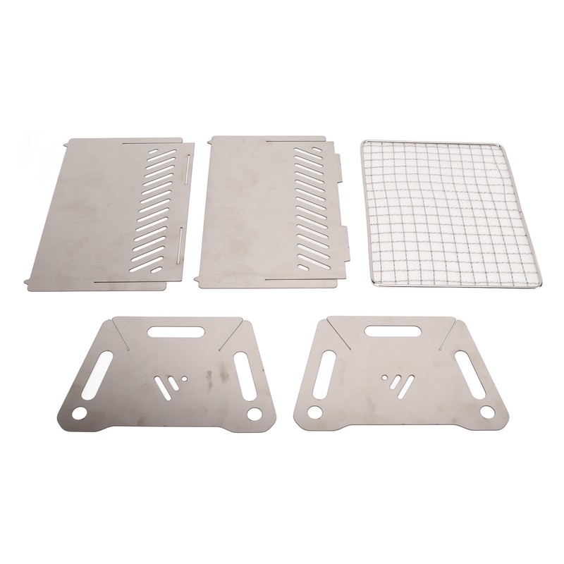 Folding BBQ Grill Heat Resistant Stainless Steel Collapsible Charcoal Grill