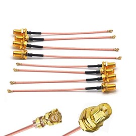 20CM IPX/UFL to RP-SMA Female Extension Cord Antenna WiFi Pigtail Cable IPEX U.FL IPX Connector to RP-SMA Female Jack Plug RG178 Coax Jumper Cable 8 Pack