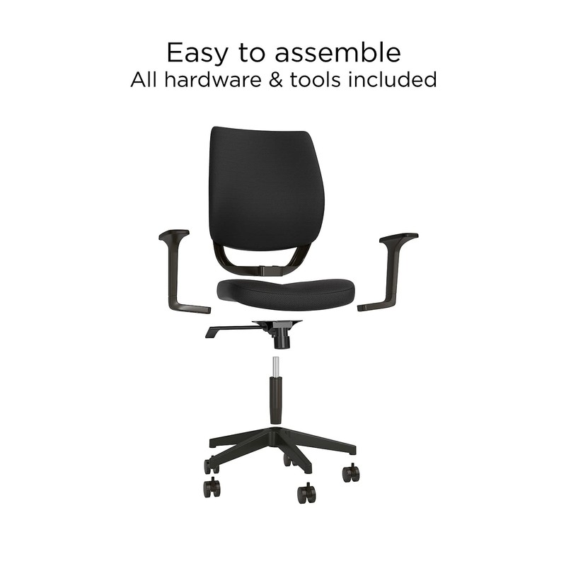 Union & Scale Staples UN59380 Essentials Fabric Task Chair, Black