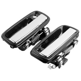 Exterior Front Door Handle Replacement for Toyota Tacoma 1995 1996 1997 1998 1999 2000 2001 2002 2003 2004, Hilux 04-12, Outside Left Driver and Right Passenger Side, 69220-35030 69210-35030, Chrome