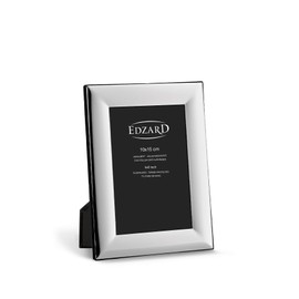EDZARD Gela Picture Frame for Photo 10 x 15 cm Elegant Silver-Plated Tarnish-Resistant with Velvet Backing Includes 2 Hangers Photo Frame for Standing and Hanging