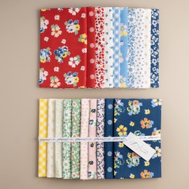 True Fabrics 1930s Honey Bunch Precut Fabric (Half Yard Bundle) - 20 Pieces in 18" x 44" cuts