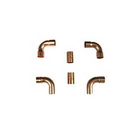 Copper Fittings Kit for Connecting HVACR Copper Lines (3/8") Outside Dimensions