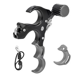 DD Compound Bow Aid Releaser with Wrist Straps and Adjustment Tool,Archery Release Aids (Black)