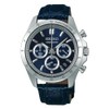 Seiko Selection Men's Quartz Chronograph, Dial: Blue, Band: Blue (Leather),