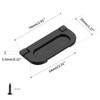 Evionlin 【2 Pack 】 Flush Pull Handle BlackInvisible Flip Drawer