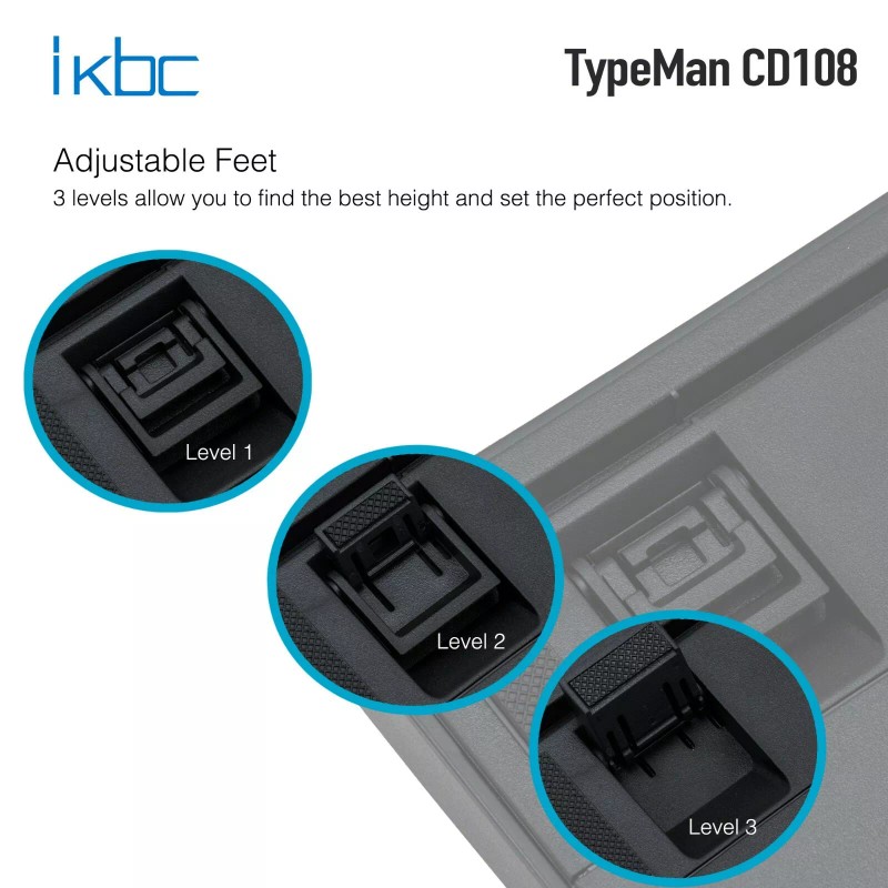 iKBC CD108 v2 Mechanical Ergonomic Keyboard with Cherry MX Switch
