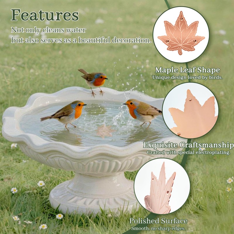 Niteguy Bird Bath Copper Disk,Bird Bath Purification Disk 0.6mm Reinforced