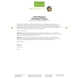 Eskimo Anti Dandruff Shampoo with Piroctone Olamine, Sodium Sali Cylat 250ml